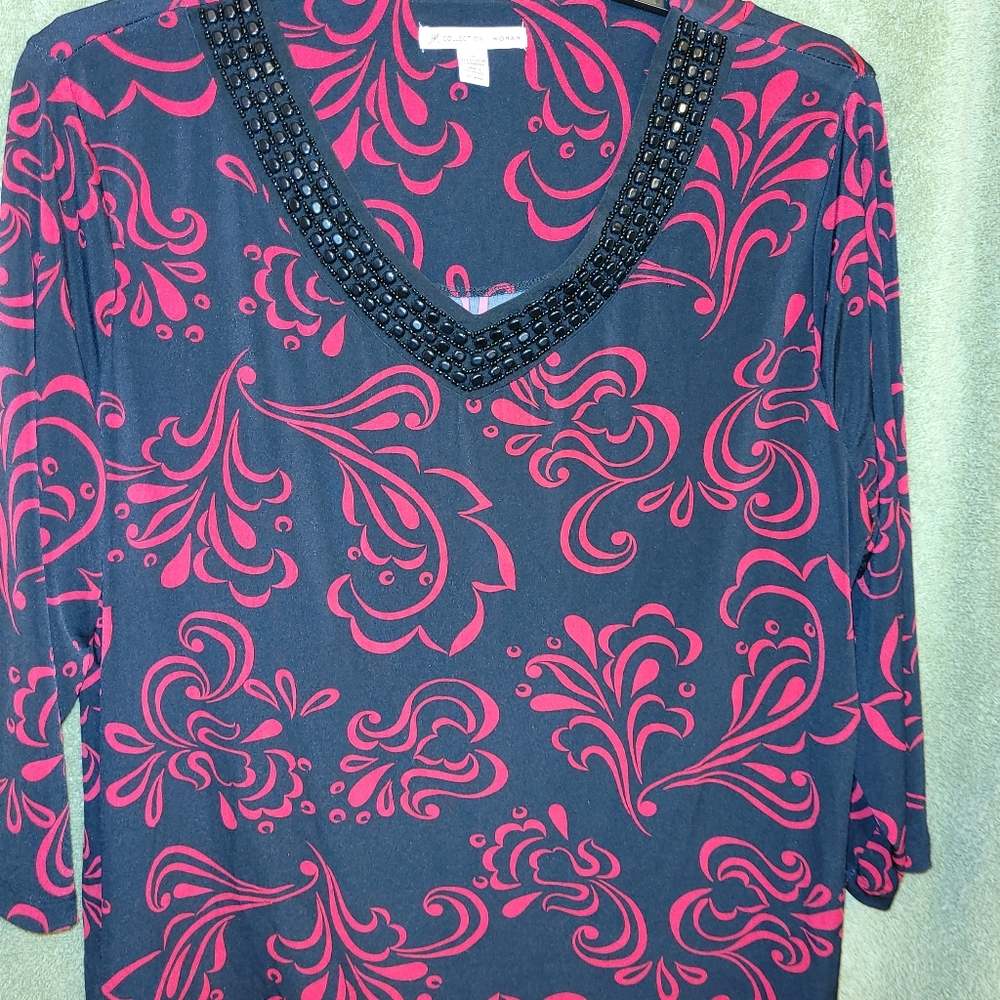 JM Collection Blouse Size 2X-Large